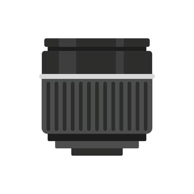 Macro lens icon, flat style
