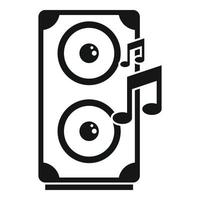 icono de altavoz de música, estilo simple vector