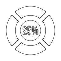 Sign 25 load icon, outline style vector