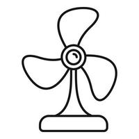 icono de ventilador de computadora, estilo de contorno vector