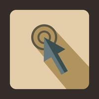 Cursor action icon, flat style vector