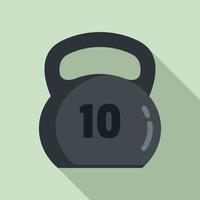 Kettlebell gravity icon, flat style vector