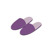 Pair of slippers icon, isometric 3d style vector