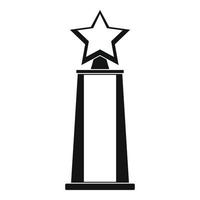Star award icon vector simple