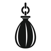 Punch leather bag icon, simple style vector