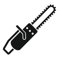 Chainsaw icon, simple style vector