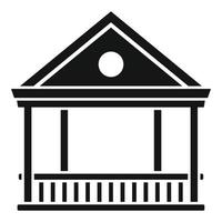 Alcove gazebo icon, simple style vector