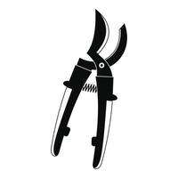 Farm secateurs icon, simple style vector