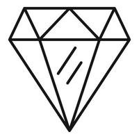 Perfection gemstone icon, outline style vector