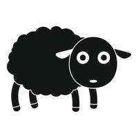 Cute sheep icon, simple style vector