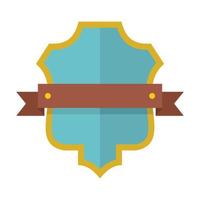 icono de guardián de insignia, estilo plano vector