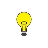 Light bulb symbol icon illustration vector