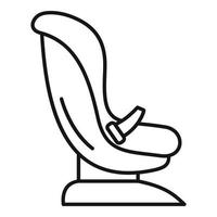 Belt baby car seat icon, outline style vector