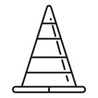 Demolition road cone icon, outline style vector