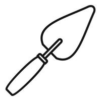 Construction trowel icon, outline style vector