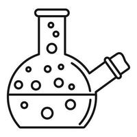 Cork boiling flask icon, outline style vector
