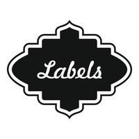 Label icon, simple style. vector