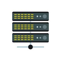 Servers icon in flat style vector