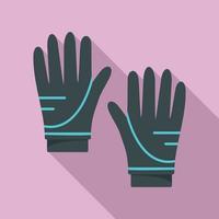 Diving gloves icon, flat style vector