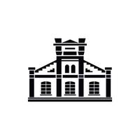 Public building icon, simple style vector