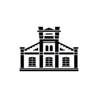 Public building icon, simple style vector