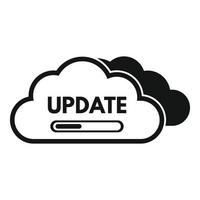 Cloud data update icon, simple style vector