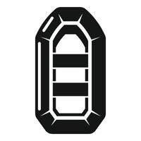 Inflatable boat icon, simple style vector