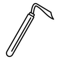 Hoof pick icon, outline style vector