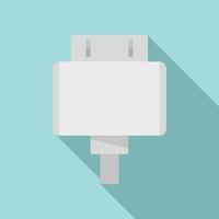 Old tablet adapter icon, flat style vector