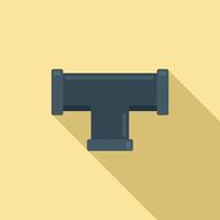 Sewage pipe icon, flat style vector