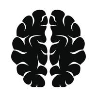 icono de cerebro artificial, estilo simple vector