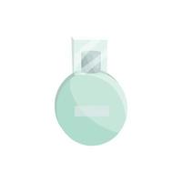 Glass bottle of female perfume icon vector