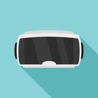 Modern game goggles icon, flat style vector