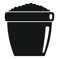 icono de olla molida, estilo simple vector