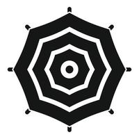 Top view umbrella icon, simple style vector