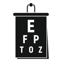 Eye examination banner icon, simple style vector