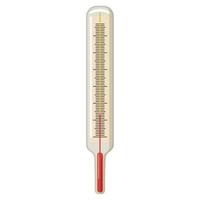 Medical thermometer icon, cartoon style vector