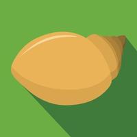 Mollusks shell icon, flat style vector