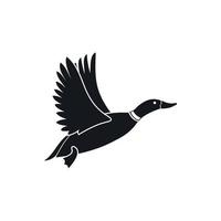 Duck icon, simple style vector