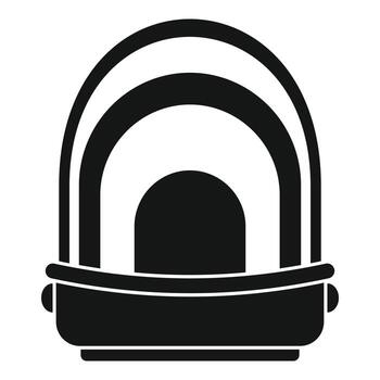 icono de asiento de coche de bebé portador, estilo simple vector