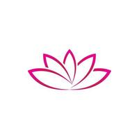 Beauty vector lotus icon logo design