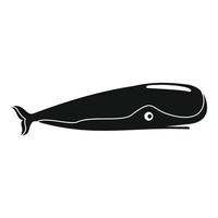 Sperm whale icon, simple style vector