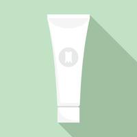 Whitening toothpaste icon, flat style vector