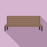 City bench icon, flat style vector