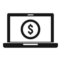 Online loan procedure icon, simple style vector