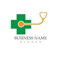 Health medical logo design vector