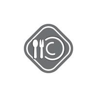 Spoon and fork icon symbol vector