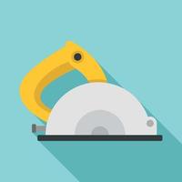 Circular saw icon, flat style vector