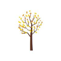 Autumn tree icon, cartoon style vector