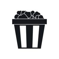 Box of popcorn icon, simple style vector